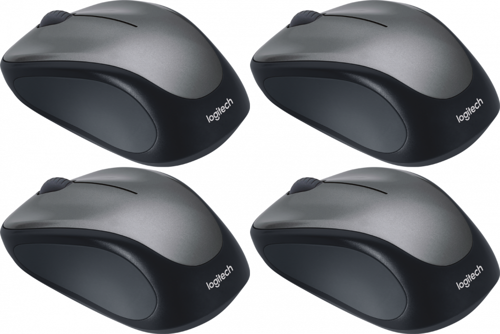 4x Myszka bezprzewodowa Logitech M235, optyczna, szary