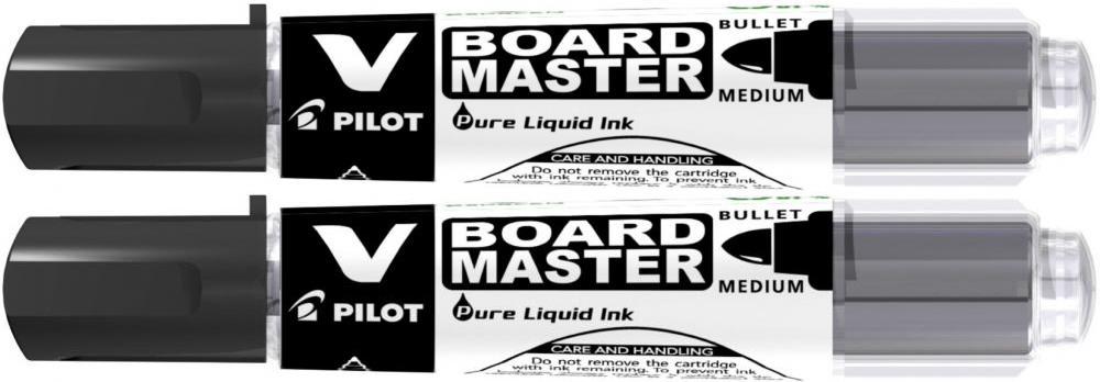 2x Marker suchościeralny Pilot V Board Master, okrągła, 6mm, czarny