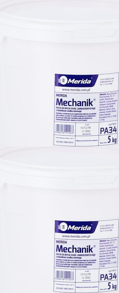 2x Pasta BHP Merida Mechanik, wiadro, 5kg, cytrynowy