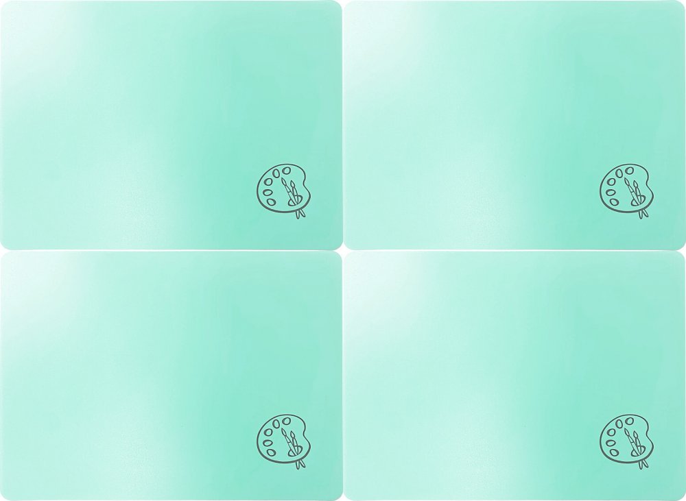 4x Podkładka do prac plastycznych Biurfol, A4, 280x380mm, pastelowy zielony