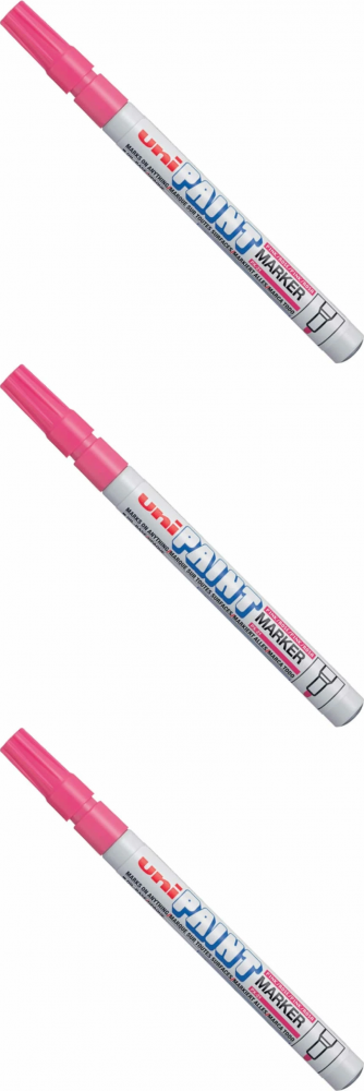 3x Marker olejowy Uni PX-21, okrągła, 1.2 mm, różowy