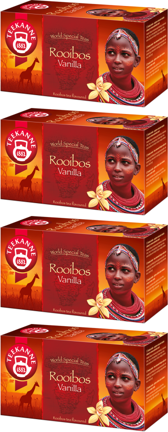4x Herbata Rooibos w kopertach Teekanne Vanilla, 20 sztuk x 1.75g