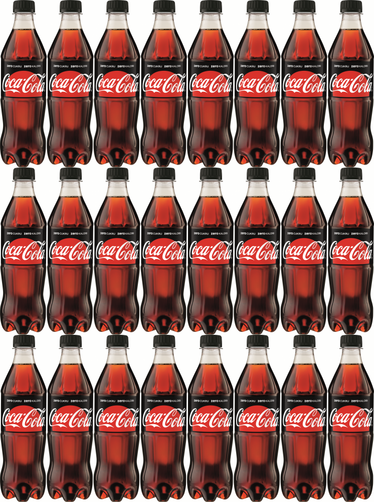 24x Napój gazowany Coca-Cola Zero, butelka, 0.5l
