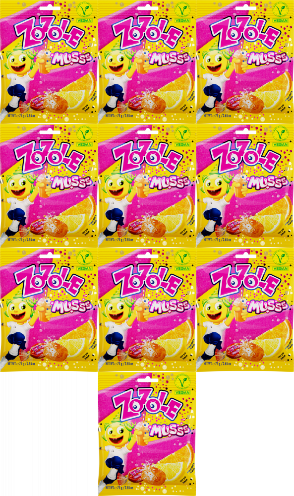 10x Cukierki Mieszko Zozole, cytryna/pomarańcza, 75g