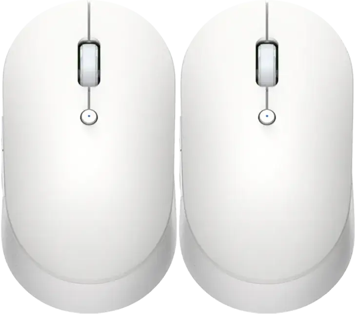 2x Myszka bezprzewodowa Xiaomi Mi Dual Mode Wireless Mouse Silent Edition, optyczna, biały