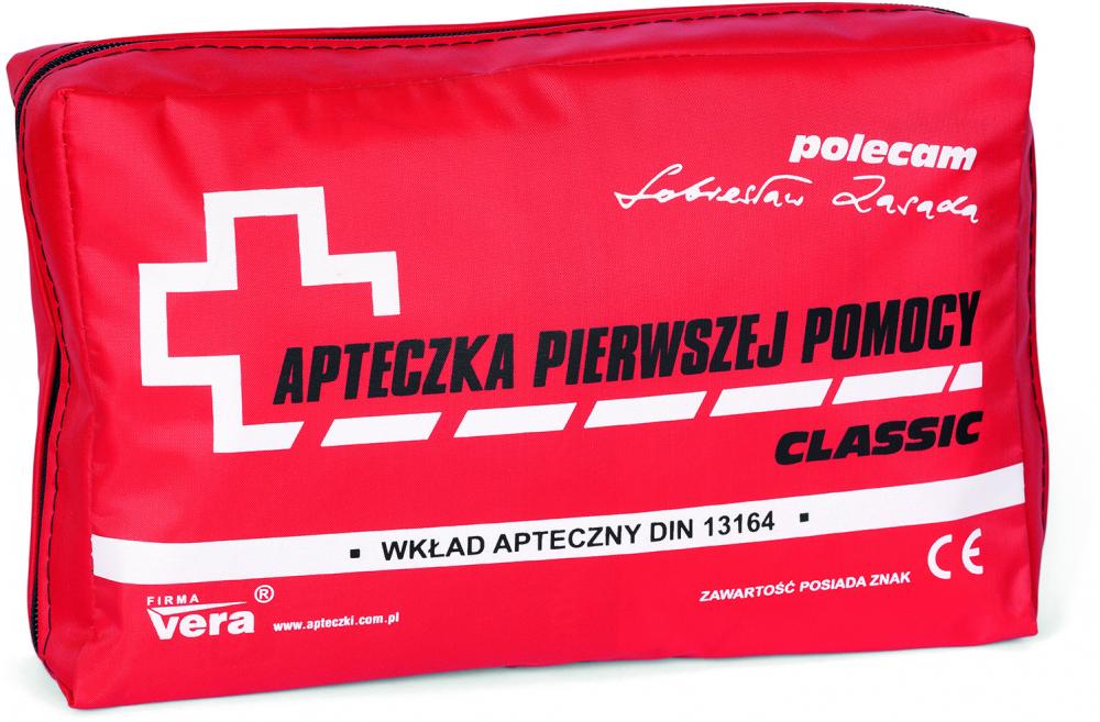 Apteczka uniwersalna Vera, w wodoodpornej saszetce, z wyposażeniem, czerwony