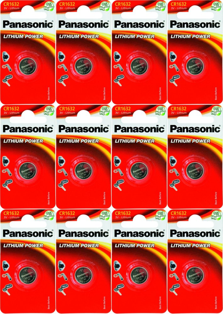 12x Bateria litowa Panasonic Lithium Power, 3V, CR1632, CR1632EL/1B, 1 sztuka