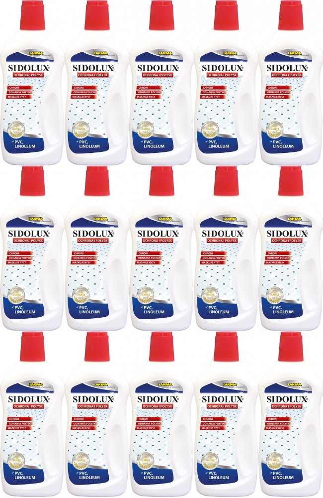 15x Płyn Sidolux Expert do ochrony i nabłyszczania PCV i linoleum, 500ml
