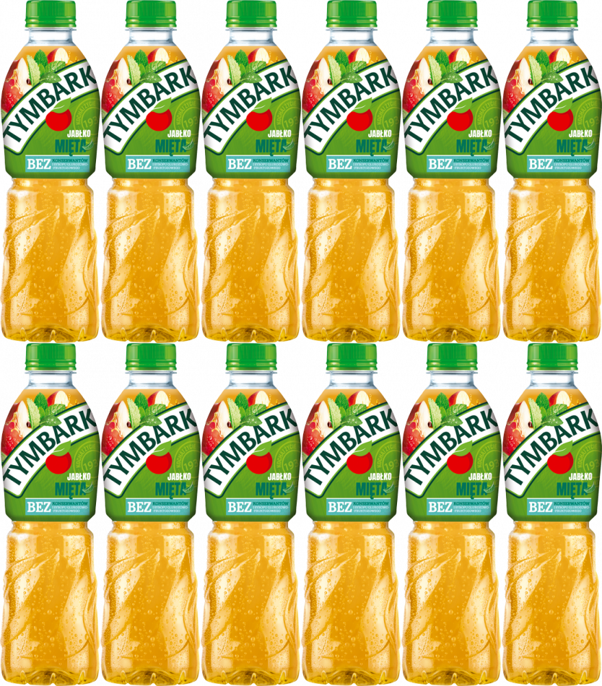 12x Napój Tymbark, jabłko-mięta, butelka PET, 0.5l