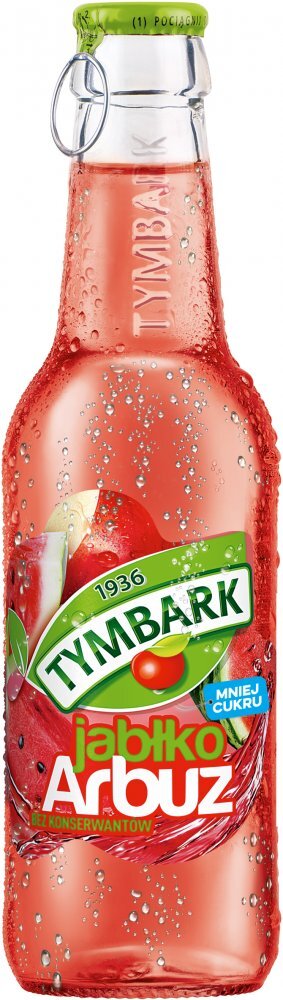 Outlet: USZKODZONE OPAKOWANIE Napój jabłko-arbuz Tymbark, butelka szklana, 0,25l, 23 sztuki