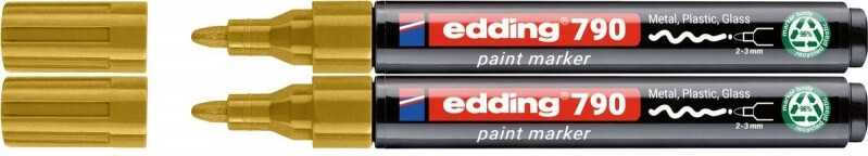 2x Marker olejowy edding e-790 PCR, okrągła, 2-3 mm, złoty