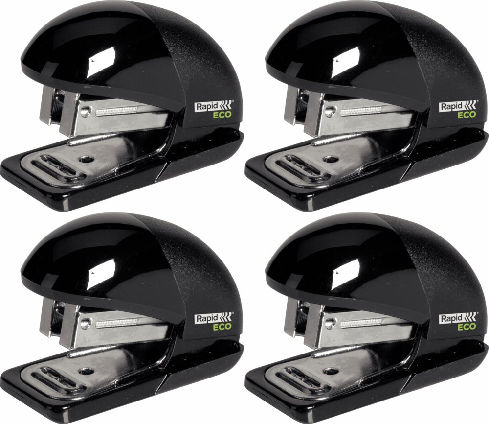 4x Zszywacz Rapid Eco mini, do 10 kartek, czarny