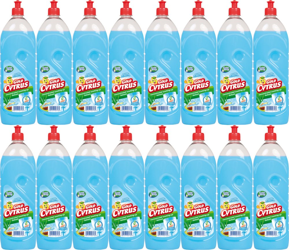 16x Balsam do naczyń Gold Cytrus Gold Drop, aloes i awokado, 1l