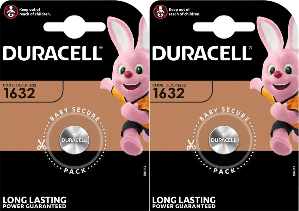 2x Bateria litowa Duracell, CR1632, 1 sztuka