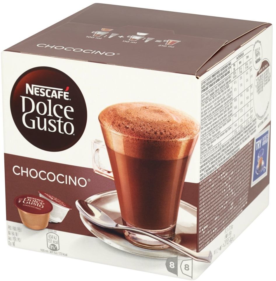 Czekolada w kapsułkach do ekspresu Nescafé Dolce Gusto Chococino, 16 sztuk