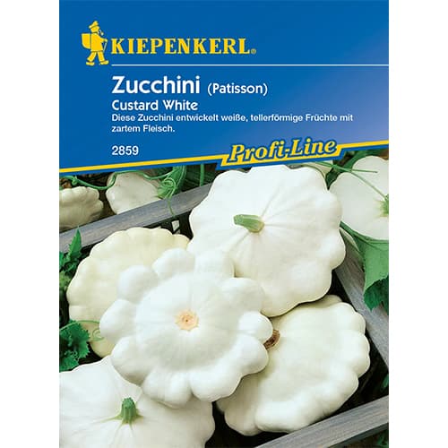 1 pac, Dovlecel zucchini Custard White - Semințe: Mod de ambalare: 1 pac