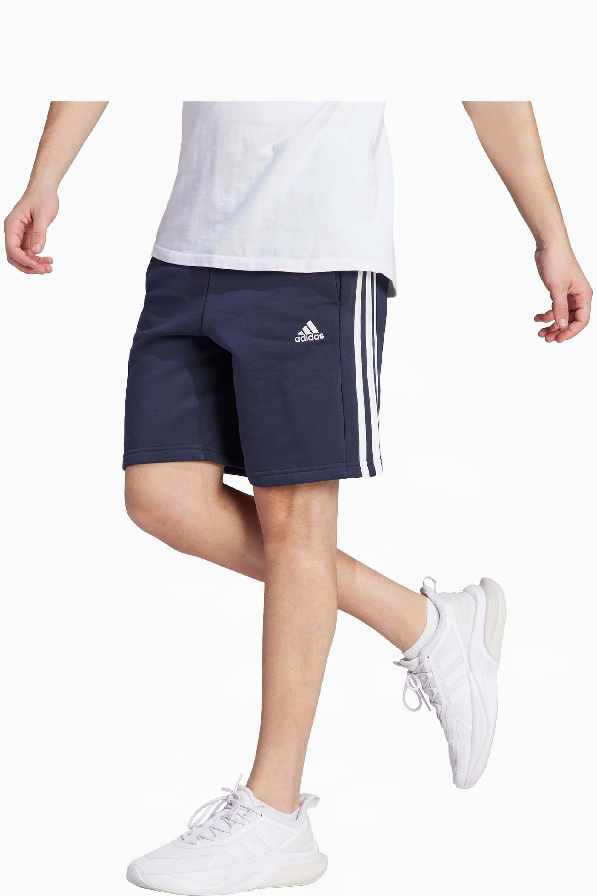 Spodenki adidas Essentials Fleece 3-Stripes - Granatowy
