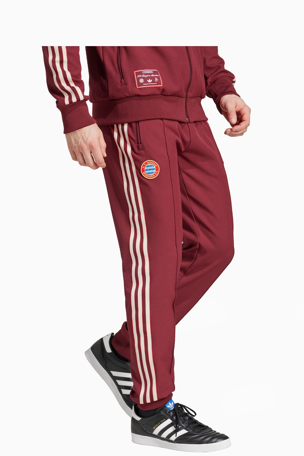 Spodnie adidas FC Bayern 24/25 Terrace Icons - Bordowy