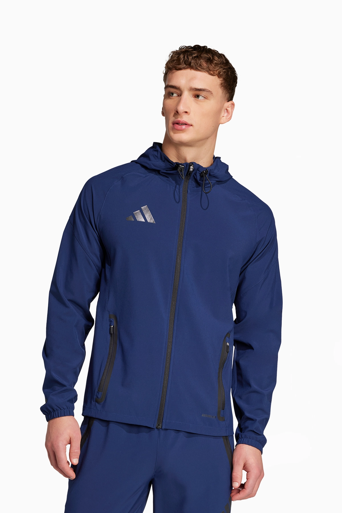 Bluza z kapturem adidas Tiro 25 Competition Vis Tech Travel - Granatowy