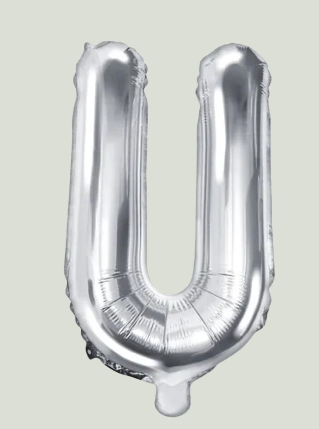 Balon foliowy Litera U 35cm srebrny Party Deco