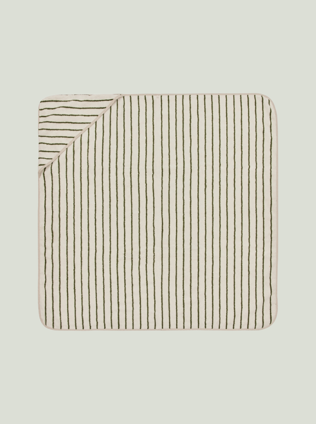 Ręcznik z kapturem Raita Green / Offwhite100x100 OYOY Mini