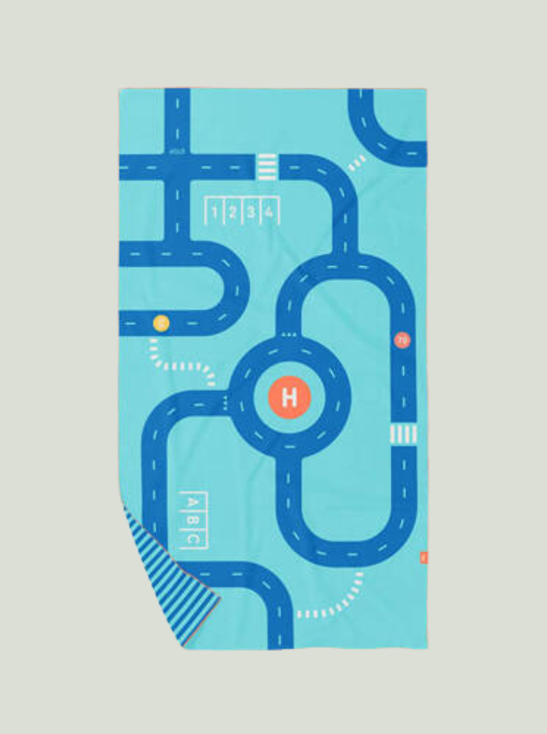 QUUT Dwustronny ręcznik plażowy PlayTowels L (180 x 100cm) Road