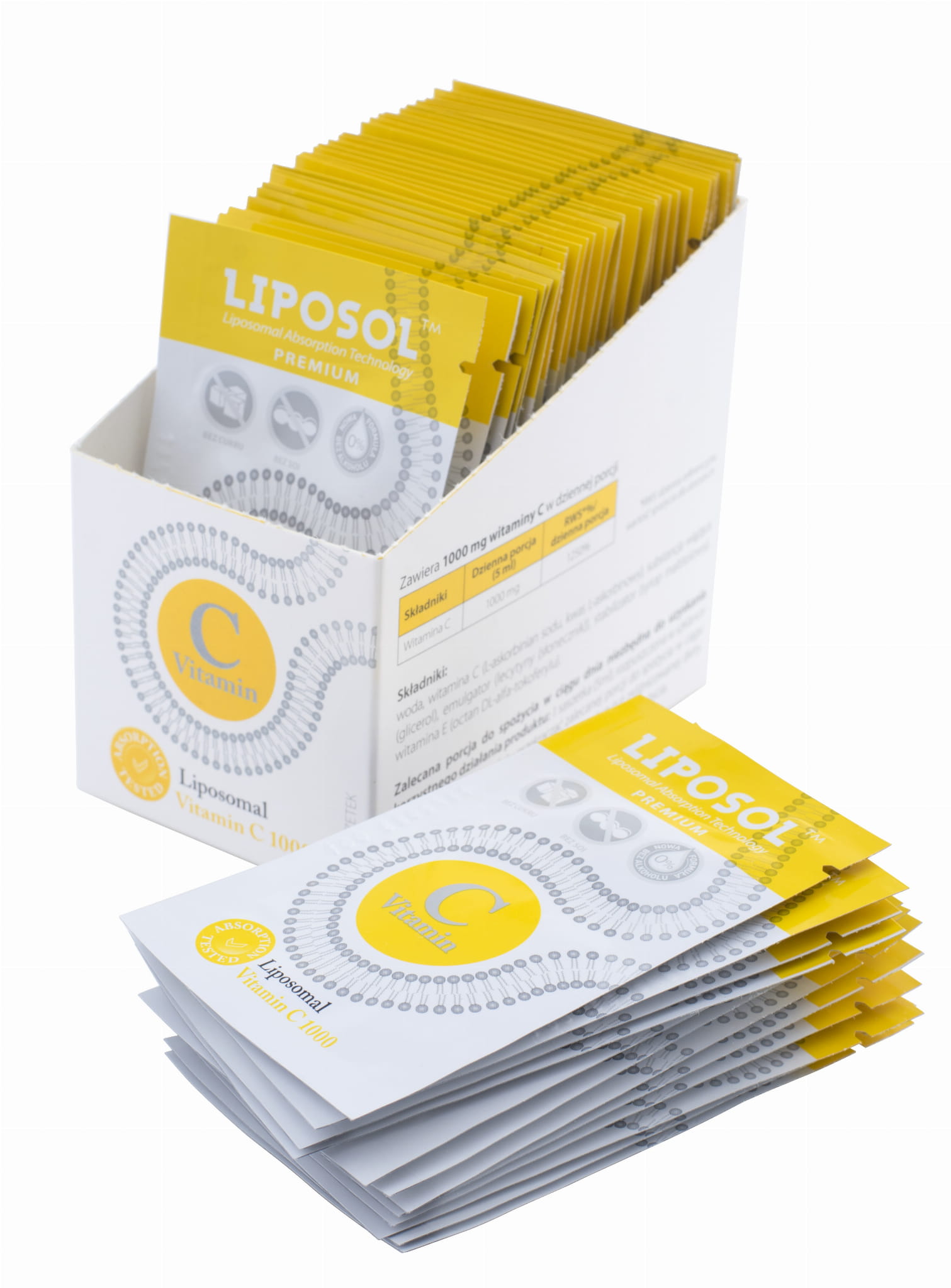Liposol Liposomalna witamina C 1000mg 40saszetek Aliness