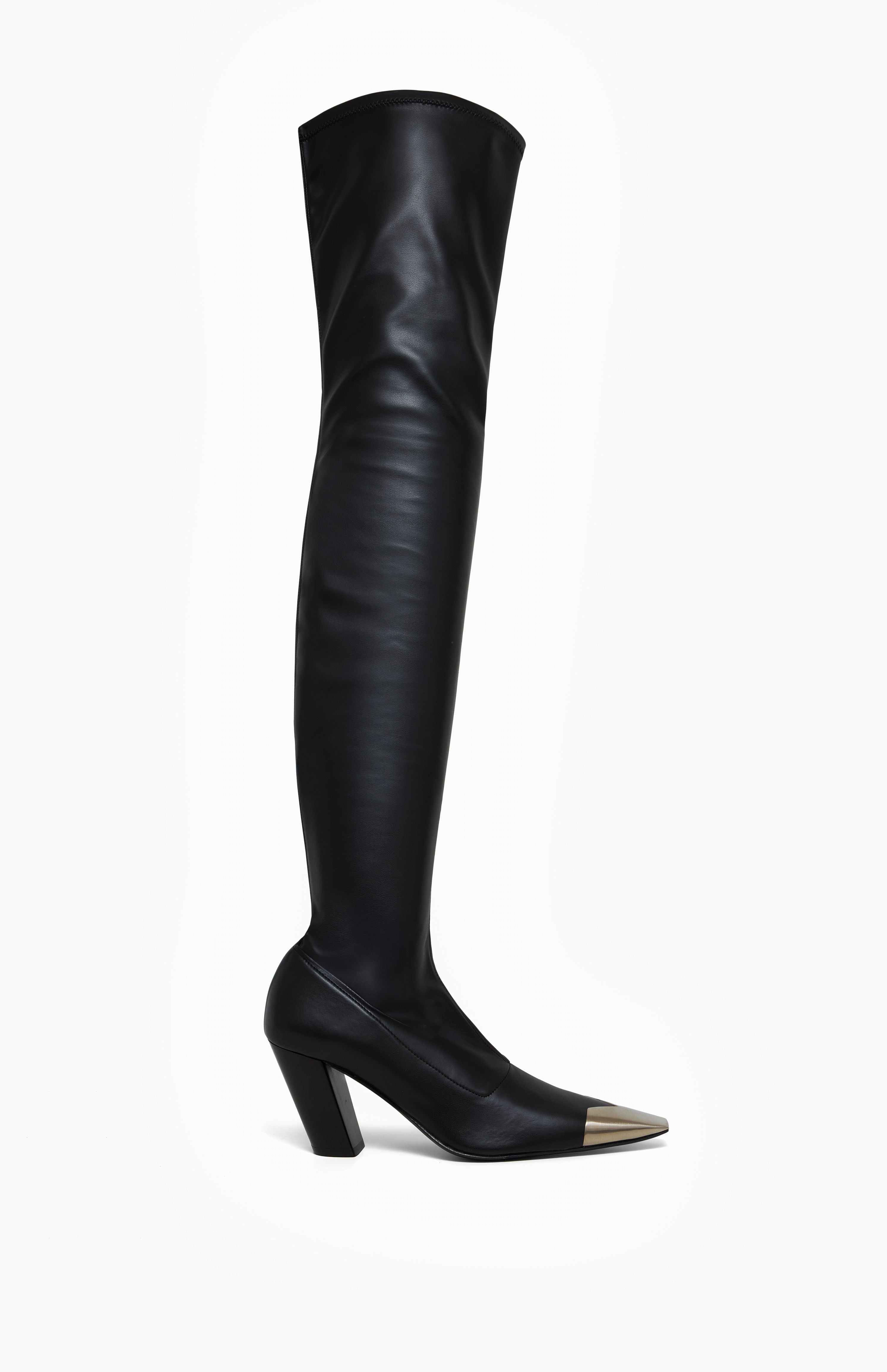 Skórzane kozaki damskie RAMONA DEEP BLACK 40 - Vanda Novak