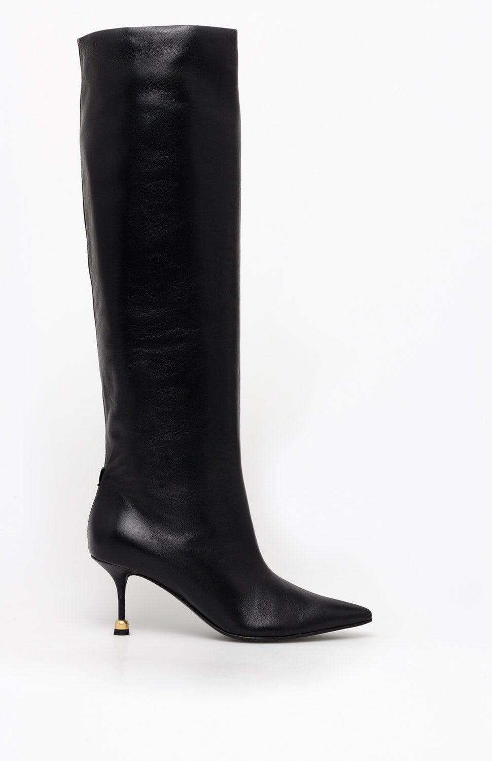 Skórzane kozaki damskie KAJA DEEP BLACK 35 - Vanda Novak