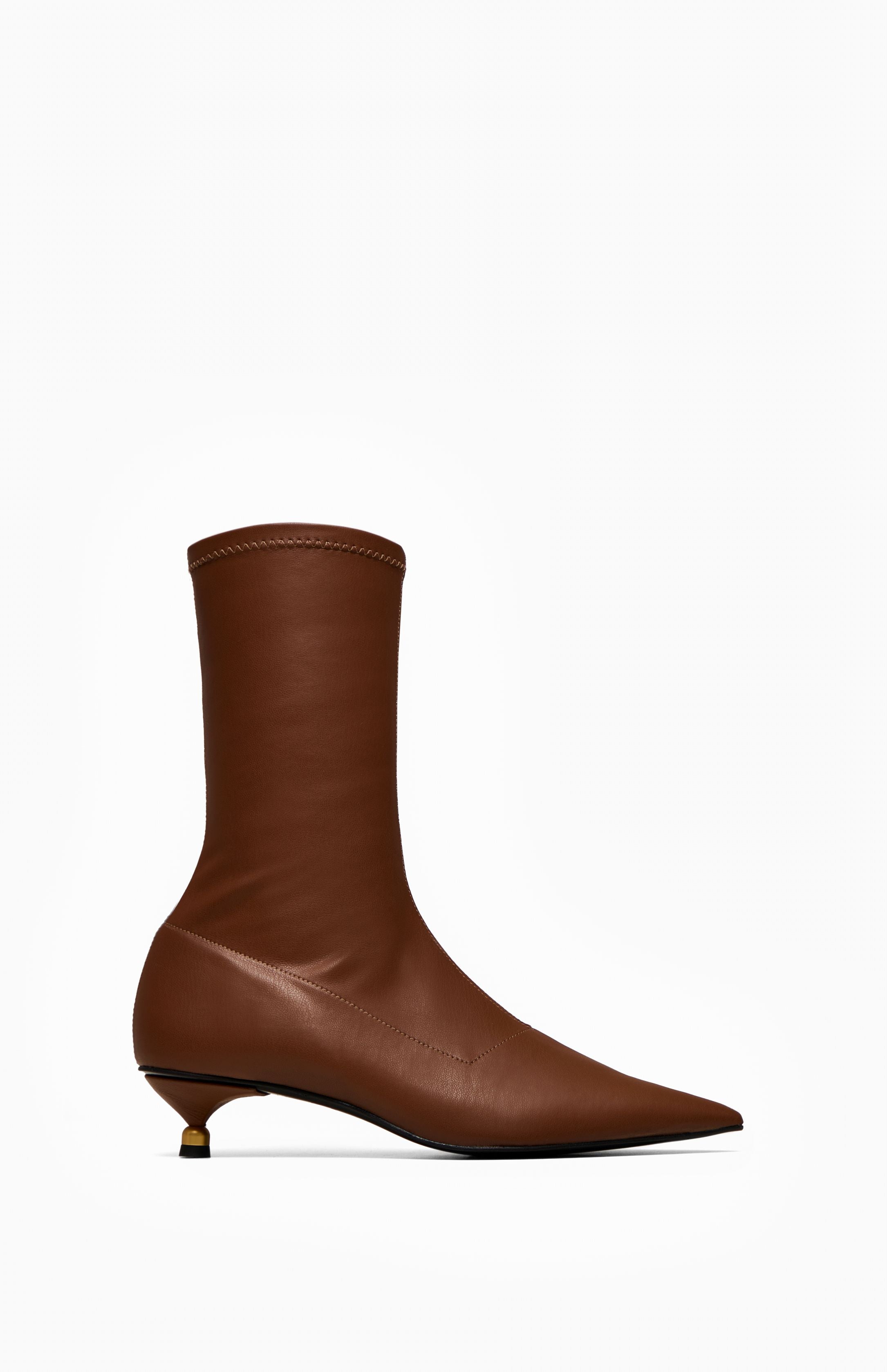 Skórzane botki damskie LISETTE DARK CHOCOLATE 42 - Vanda Novak