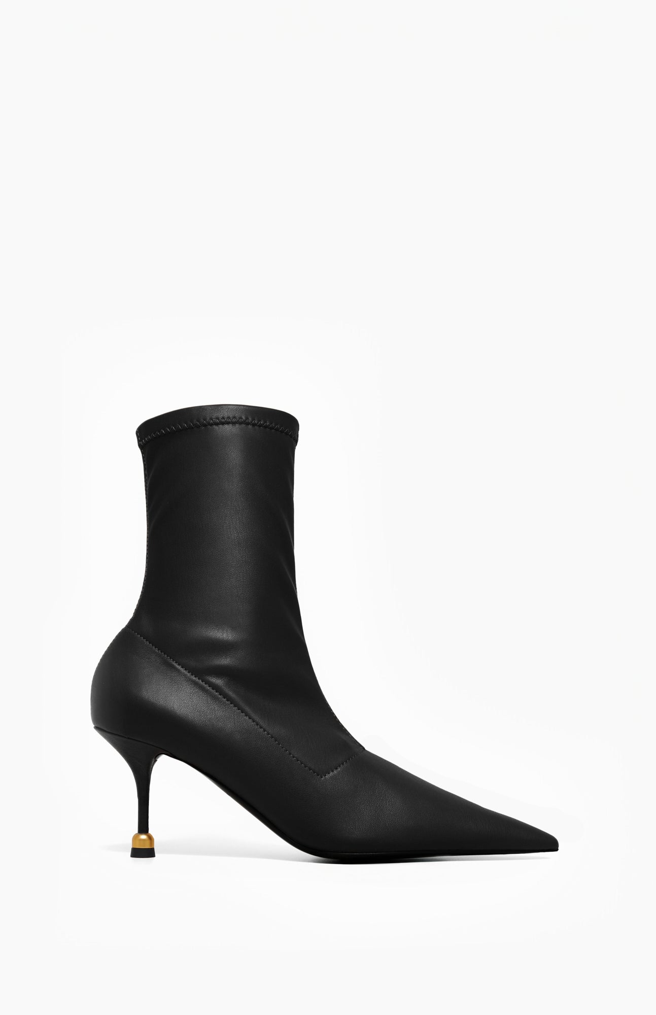 Skórzane botki damskie VALERIE DEEP BLACK 40 - Vanda Novak