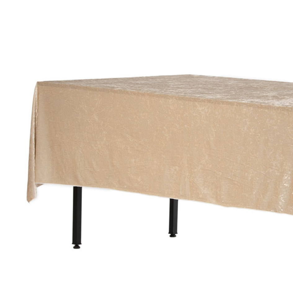 Obrus prostokątny aksamitny 280x160cm Velvet beżowy