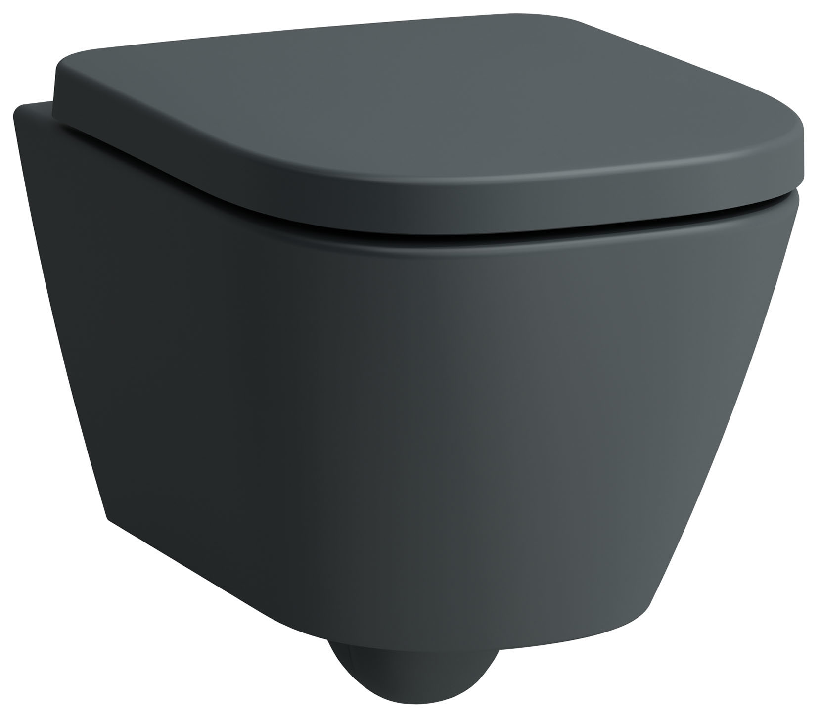Laufen Meda miska WC wisząca bez kołnierza spłukiwanie wirowe grafit mat H8201137580001
