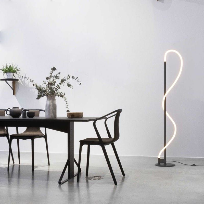 Abruzzo Spirali lampa stojąca 1x30 W czarna ABR-EOS-C-30W