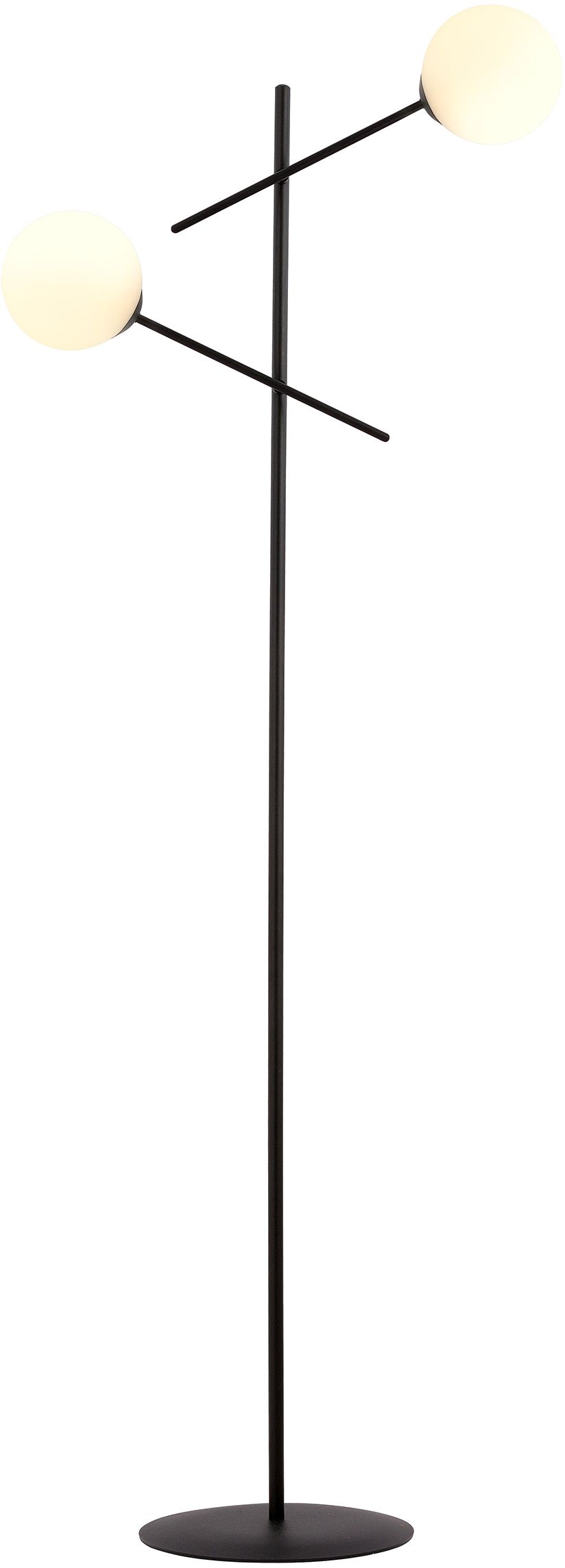 Emibig Linear lampa stojąca 2x10 W biała-czarna 1169/LP2