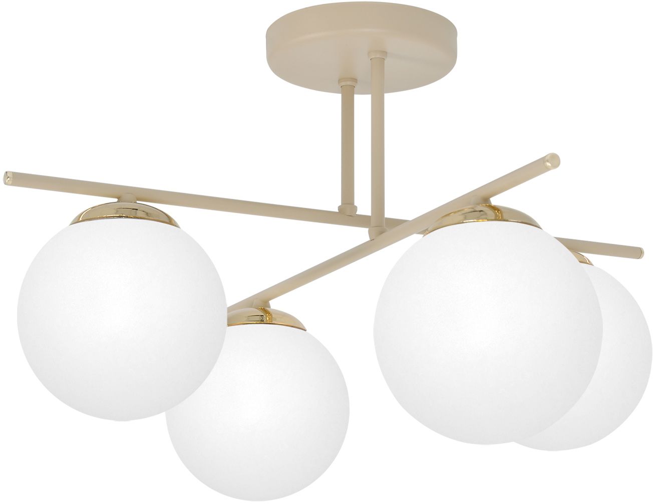 Kaja Savia lampa podsufitowa 4x10 W biała-złota-beżowa K-5793