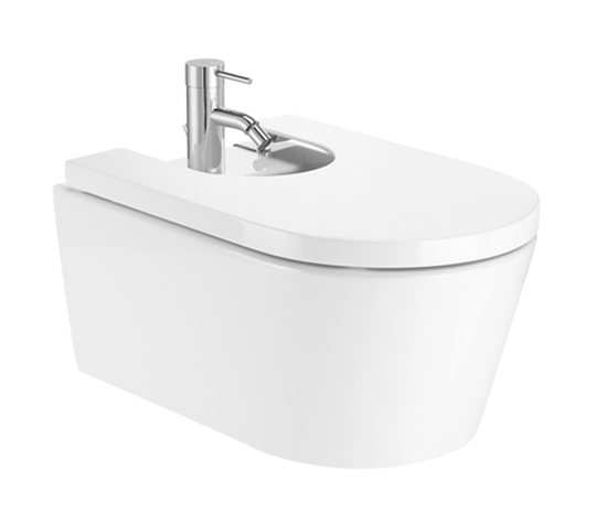 Roca Inspira Round bidet wiszący Supraglaze biały A357525S00