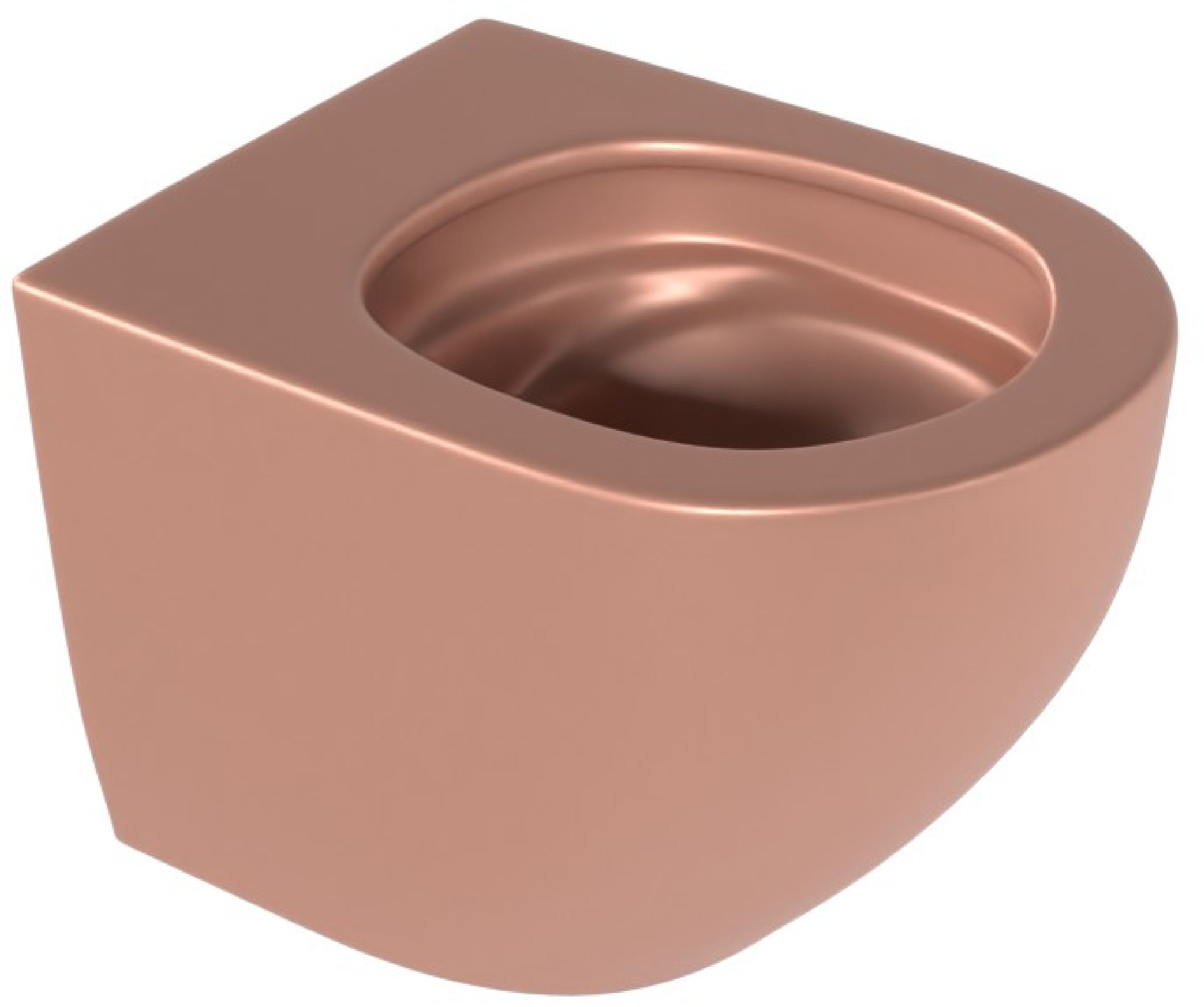Excellent Luqa miska WC wisząca bez kołnierza spłukiwanie wirowe terracotta mat CEAC.6403.480.TEM