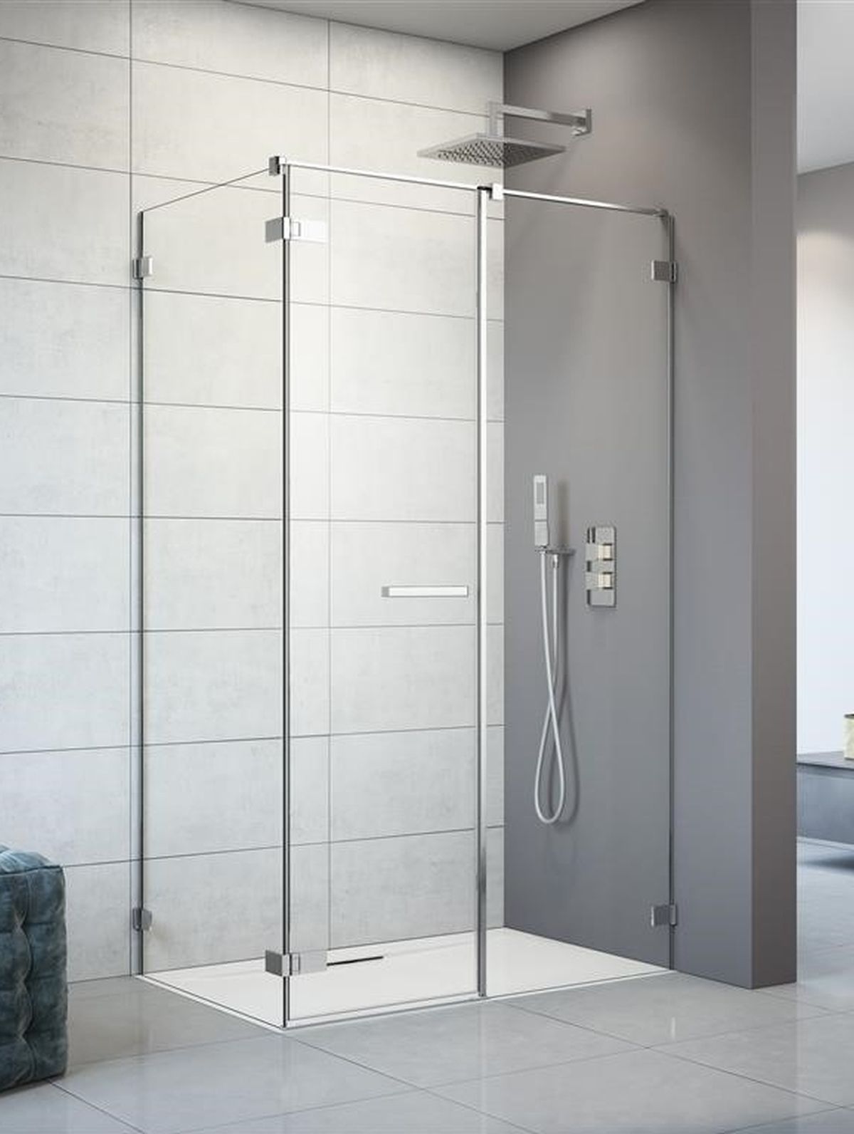 Radaway Arta KDS II drzwi prysznicowe 62,8 cm prawe chrom+/szkło przezroczyste 386522-03-01R