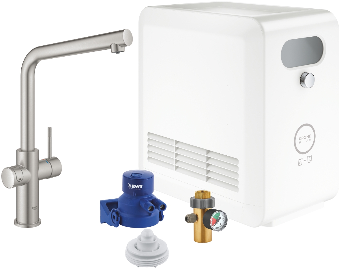 Grohe Blue Professional zestaw startowy z baterią kuchenną stal nierdzewna 31347DC3