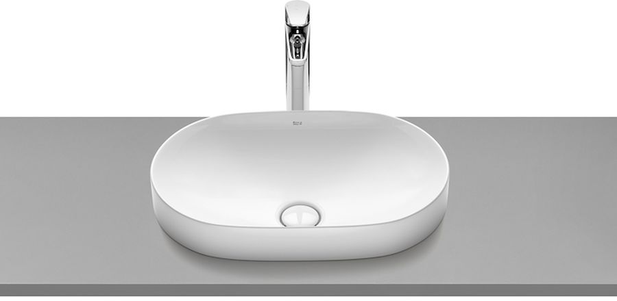 Roca Inspira Round umywalka 55x37 cm wpuszczana owalna Supraglaze biała A327527S00