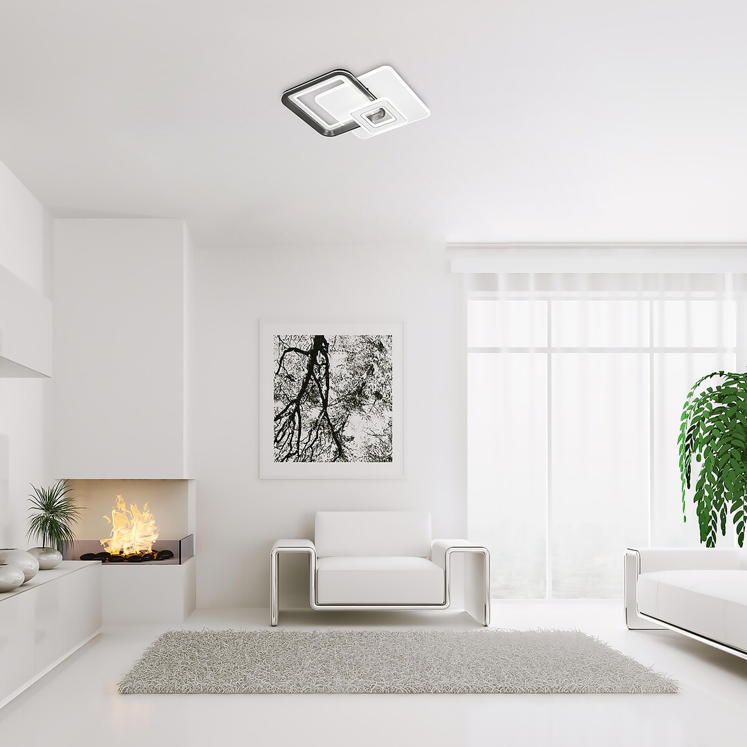 Rabalux Stregobor lampa podsufitowa 3x48W LED popielaty/biały 2937