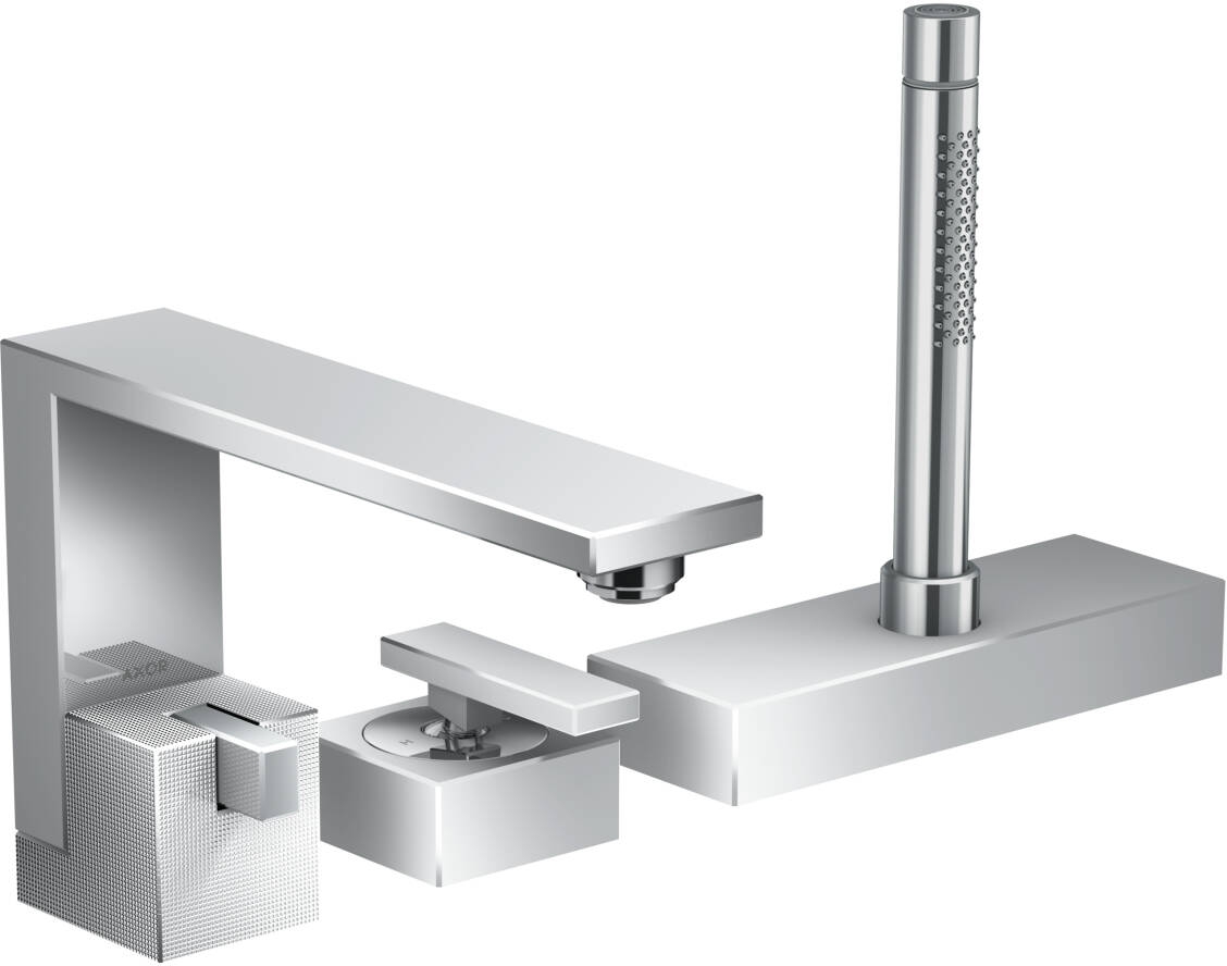 Axor Egde bateria wannowo-prysznicowa 3-otworowa szlif diamentowy chrom 46431000
