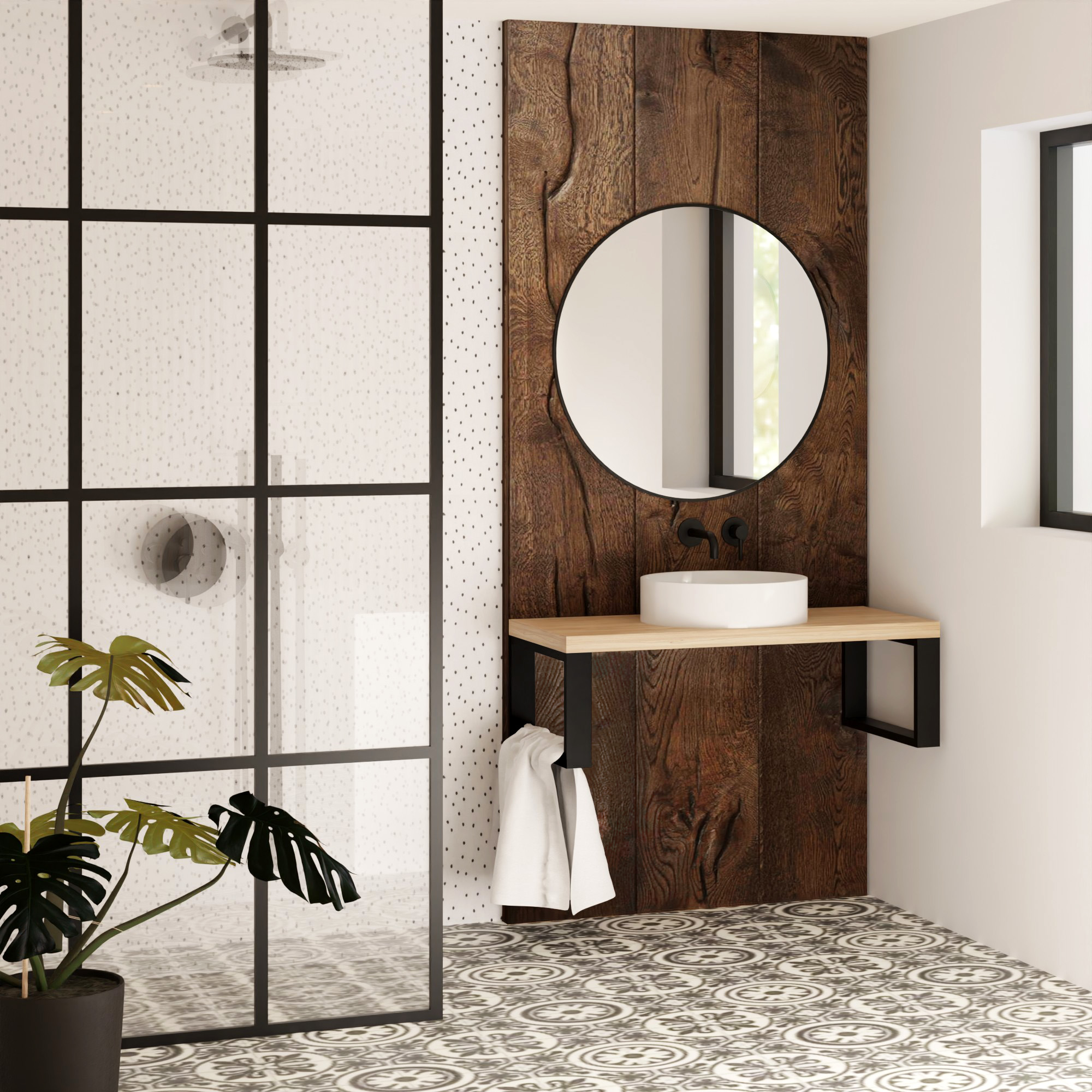 Baltica Design Liv konsola podumywalkowa 95x35x30 cm czarna