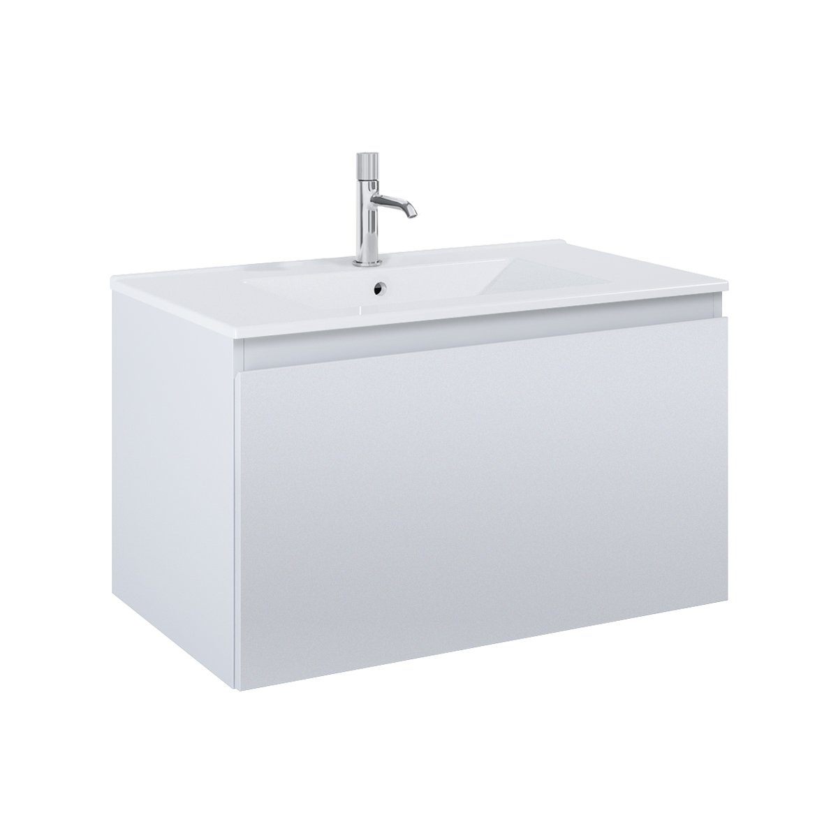 Oltens Vernal umywalka z szafką 80 cm biały/szary mat 68014700 - Wysyłka w 24h