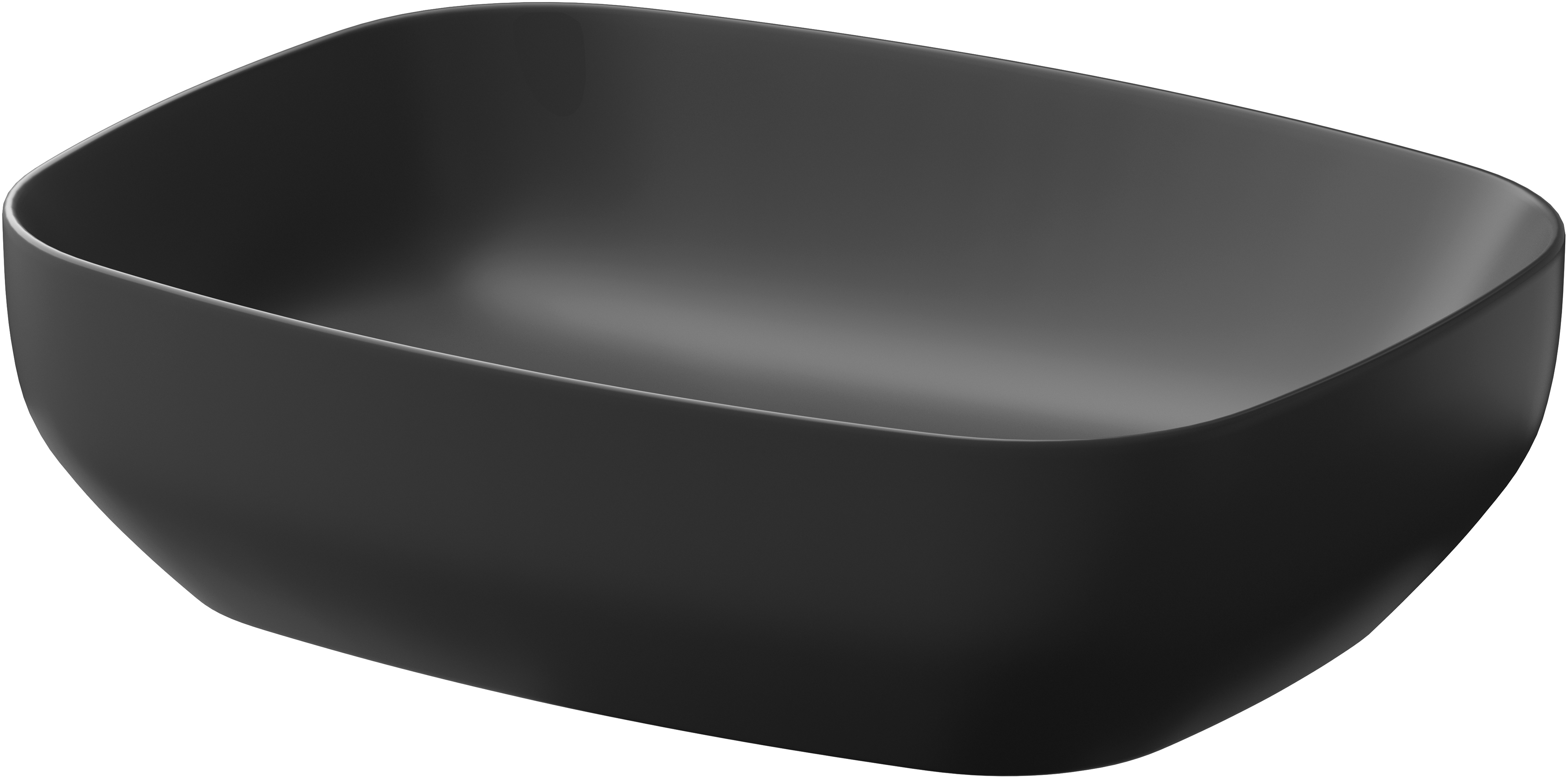 Cersanit Larga umywalka 50x38 cm nablatowa prostokątna antracyt mat K677-013