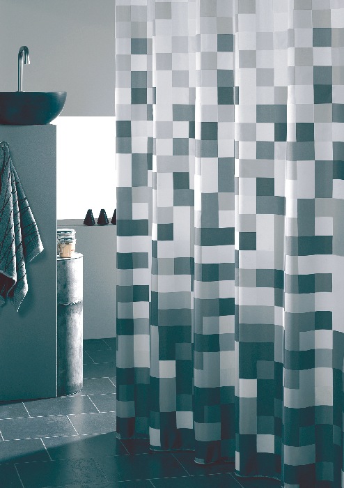 Sealskin Pixel zasłona prysznicowa 180x200 cm tekstylna czarny 232651319