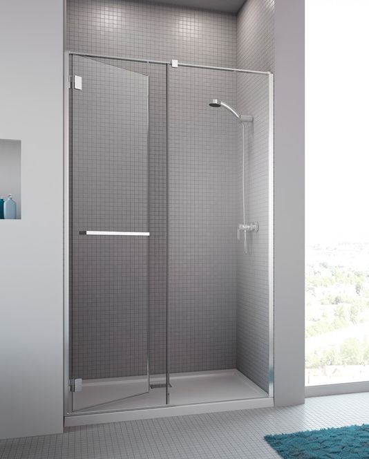 Radaway Carena DWJ drzwi prysznicowe 90 cm uchylne chrom połysk/szkło przezroczyste 134302-01-01NL