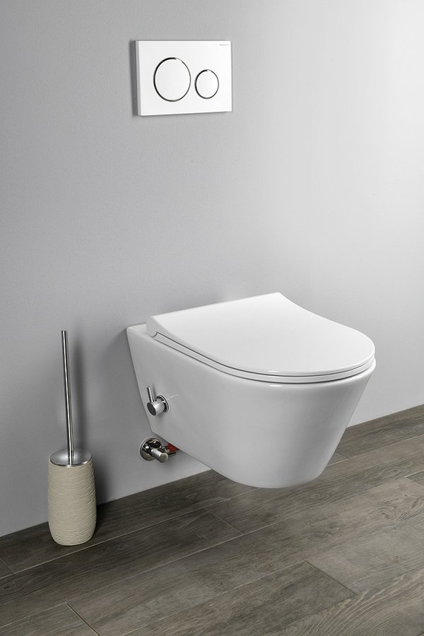 Sapho Avva miska WC bez kołnierza Rimless z funkcją bidetu biały 100315