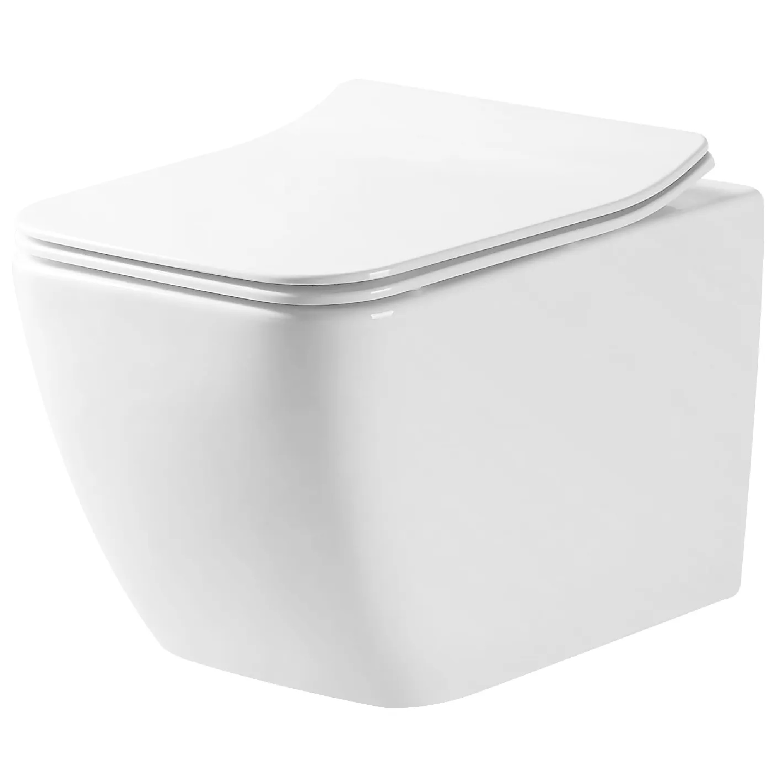 Rea Martin Rimless miska WC wisząca z deską wolnoopadającą biała REA-C8006
